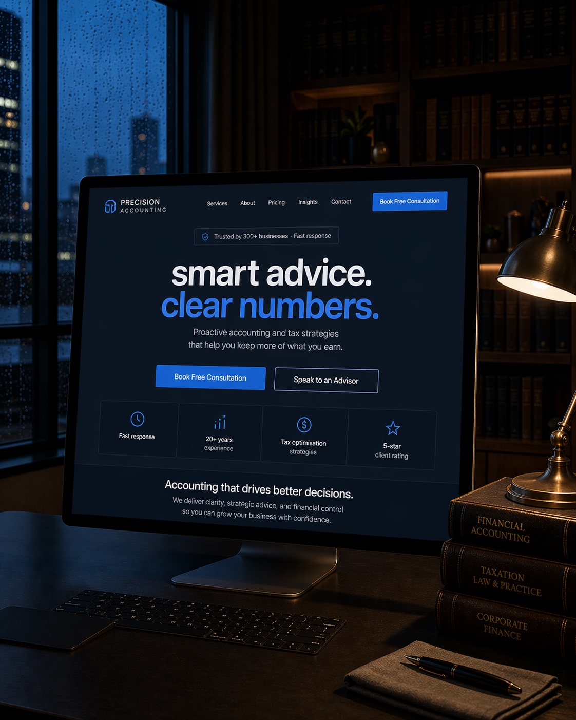 Accounting firm website preview