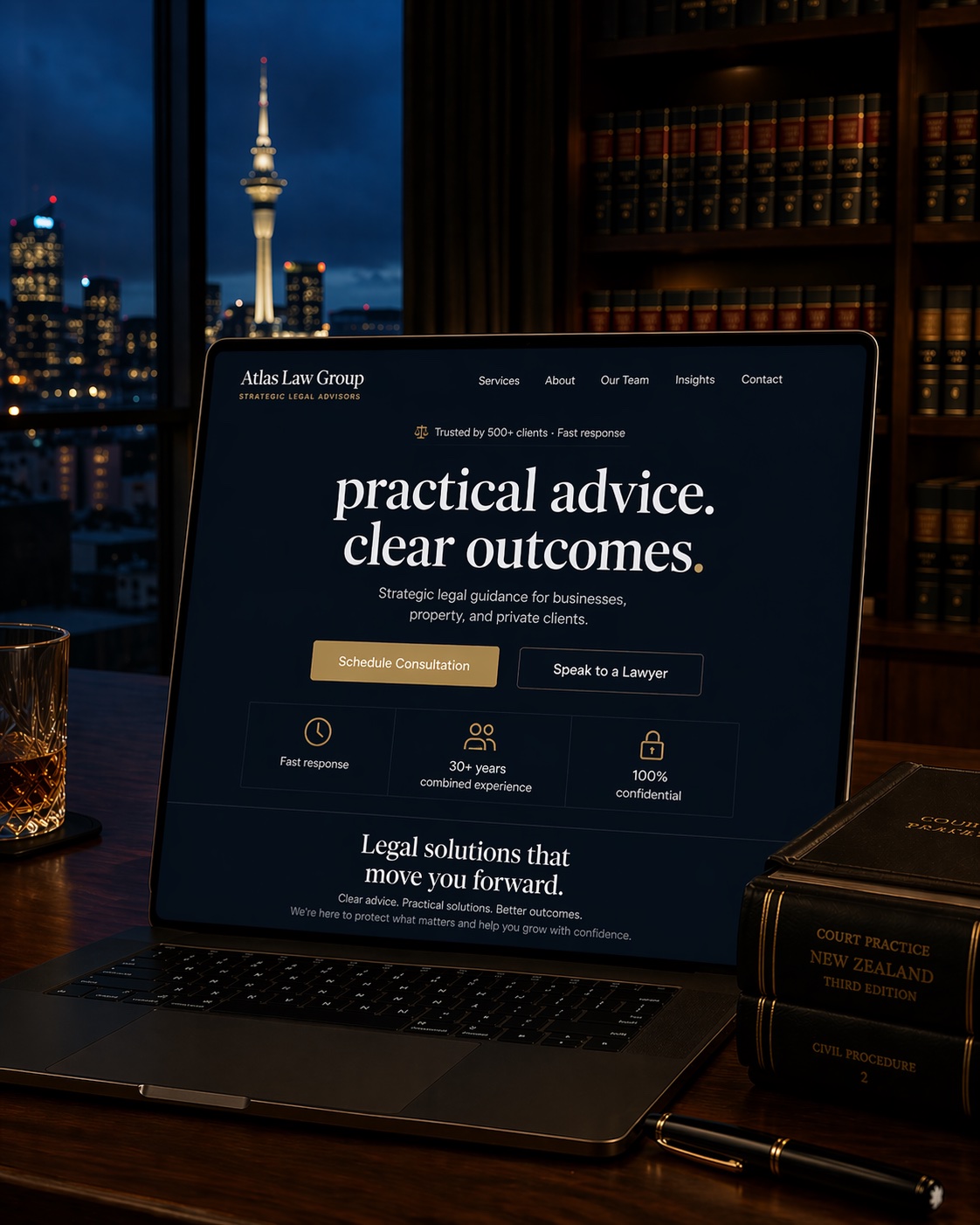 Law firm website preview