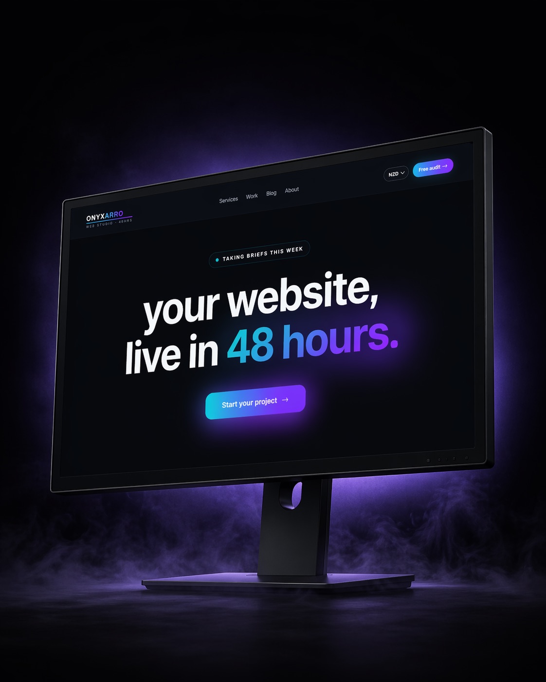 A glowing monitor at night, the kind of post-launch monitoring that protects SEO after a WordPress migration.
